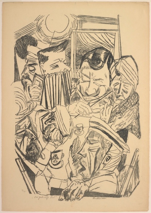 The Patriotic Song, plate nine from Die Hölle from Max Beckmann