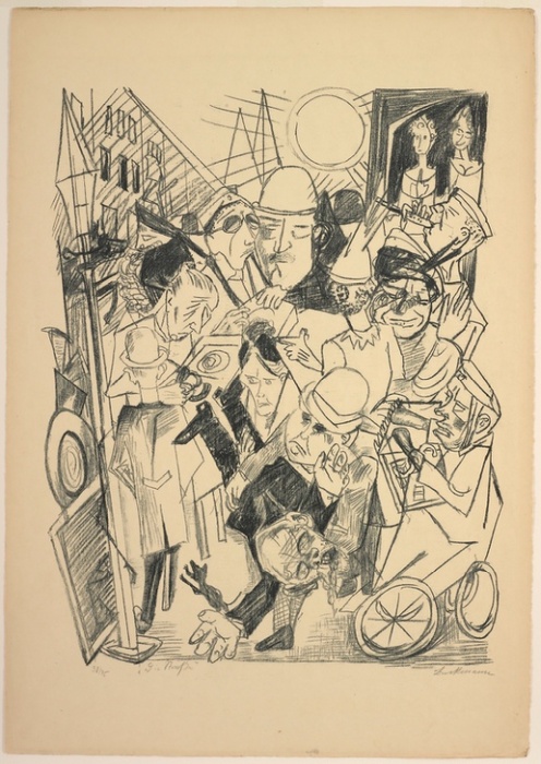 The Street, plate three from Die Hölle from Max Beckmann