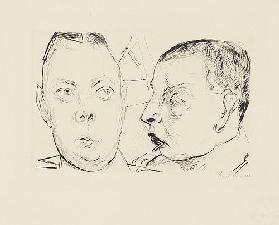 Zwei Autooffiziere, aus Gesichter, Bl. 15. 1915 (H 84 B.b.)