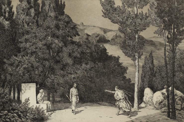 Pyramus and Thisbe II (From the series Opus II) from Max Klinger