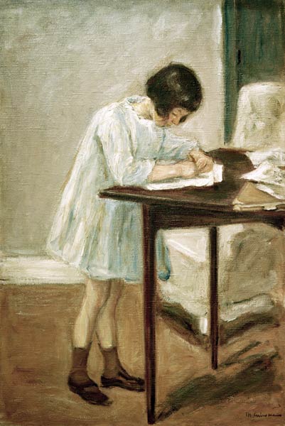 Die Enkelin beim Schreiben from Max Liebermann