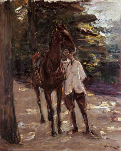 Reitknecht mit Pferd from Max Liebermann