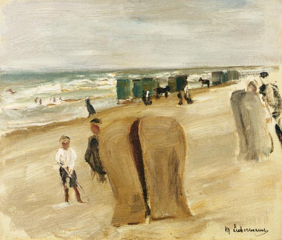Strand mit Strandkörben from Max Liebermann