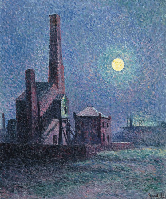 Factory in the Moonlight from Maximilien Luce