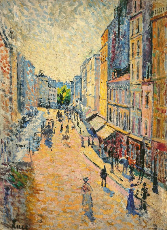 Die Rue des Abbesses. from Maximilien Luce