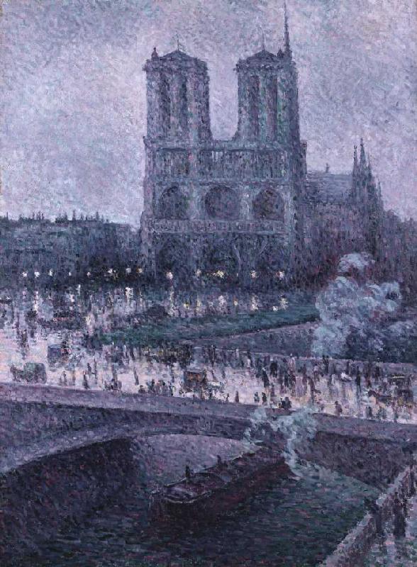 Seinebrücke und Notre Dame im Abendlicht from Maximilien Luce