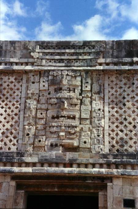 Carving detail from the East Building of the Nunnery Quadrangle, Late Classic Maya from Mayan