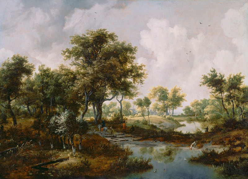A Wooded Landscape from Meindert Hobbema