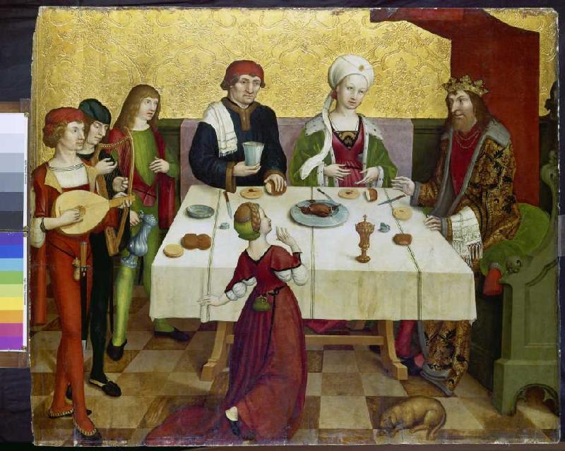 Das Gastmahl des Herodes. from Meister (Berner 'mit der Nelke')