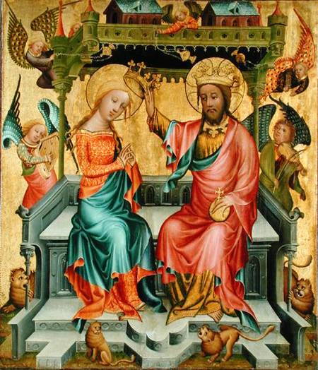 The Crowning of the Virgin, from the right wing of the Buxtehude Altar from Meister Bertram