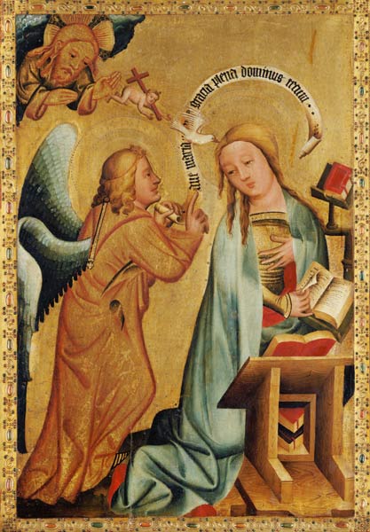 The Annunciation from the High Altar of St. Peter's in Hamburg, the Grabower Altar from Meister Bertram