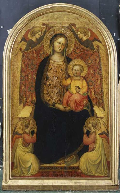Madonna auf dem Thron mit vier Engeln from Meister der hl.Verdiana