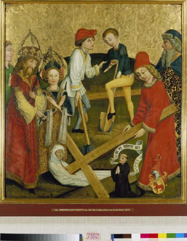 Die hl. Helena findet das Kreuz Christi. from Meister (Oberrheinischer)