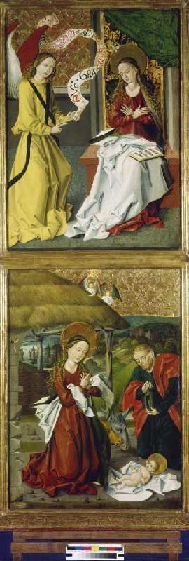 Altar von Szépeshely. Oben: Verkündigung Mariae Unten: Christi Geburt.
