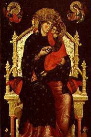 Madonna mit Kind, zwei Engeln und Stifterfiguren