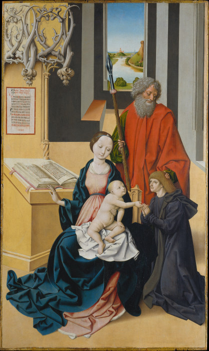 Madonna mit Kind und einem Stifter, vom heiligen Thomas empfohlen from Meister von Großgmain