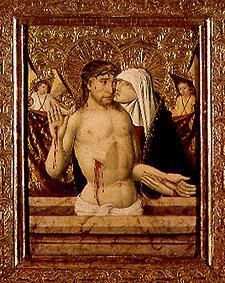 Jesus als Schmerzensmann mit Maria. from Meister von Kassa (Ungarn)
