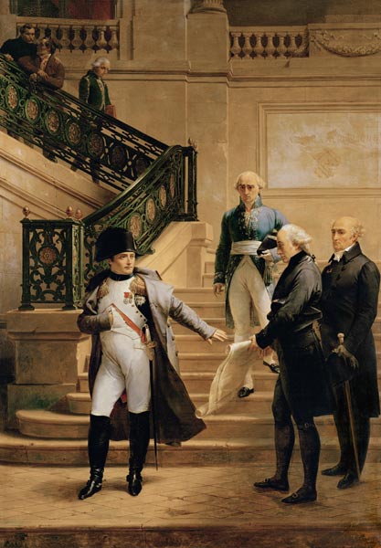 Napoleon I (1769-1821) in the Palais Royal Received by the President of the Tribunal and Refusing th from Merry Joseph Blondel
