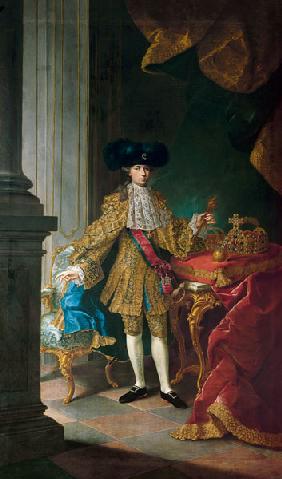 Kaiser Joseph II. von Österreich mit den Krönungsinsignien