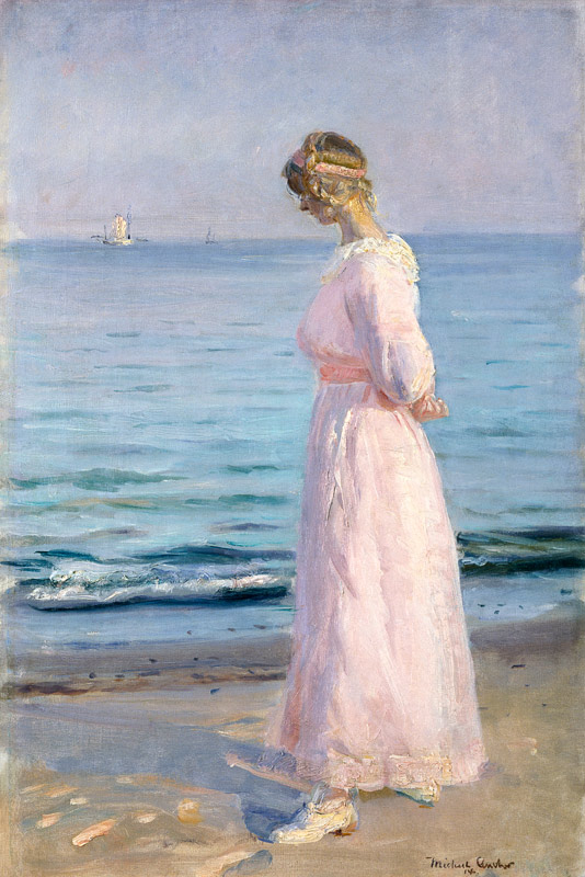 Girl in a Pink Dress from Michael Peter Ancher
