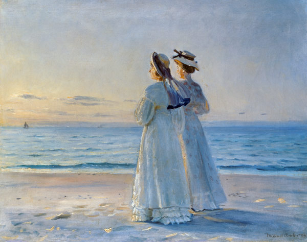 Zwei Frauen am Strand from Michael Peter Ancher
