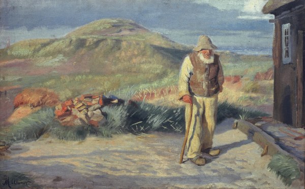 Alter Mann vor seinem Haus from Michael Peter Ancher