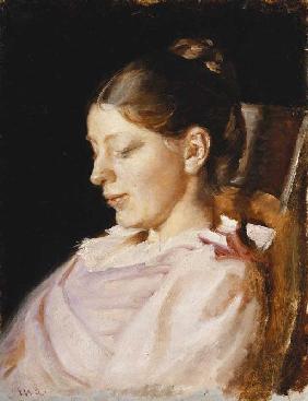 Bildnis von Anna Ancher, der Frau des Künstlers