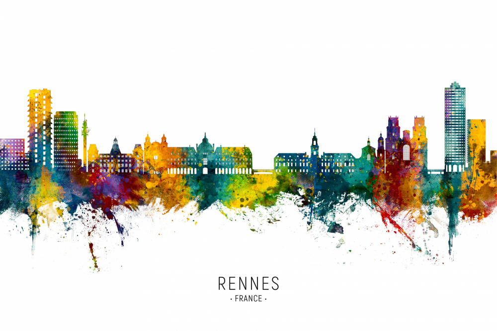 Skyline von Rennes,Frankreich from Michael Tompsett