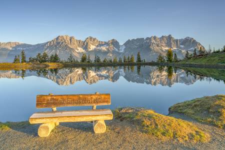 Lieblingsplatzl mit Blick zum Wilden Kaiser in Tirol