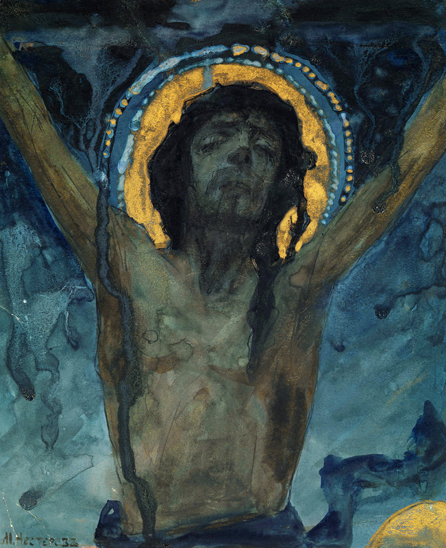 Christ on the Cross from Michail Wassiljew. Nesterow