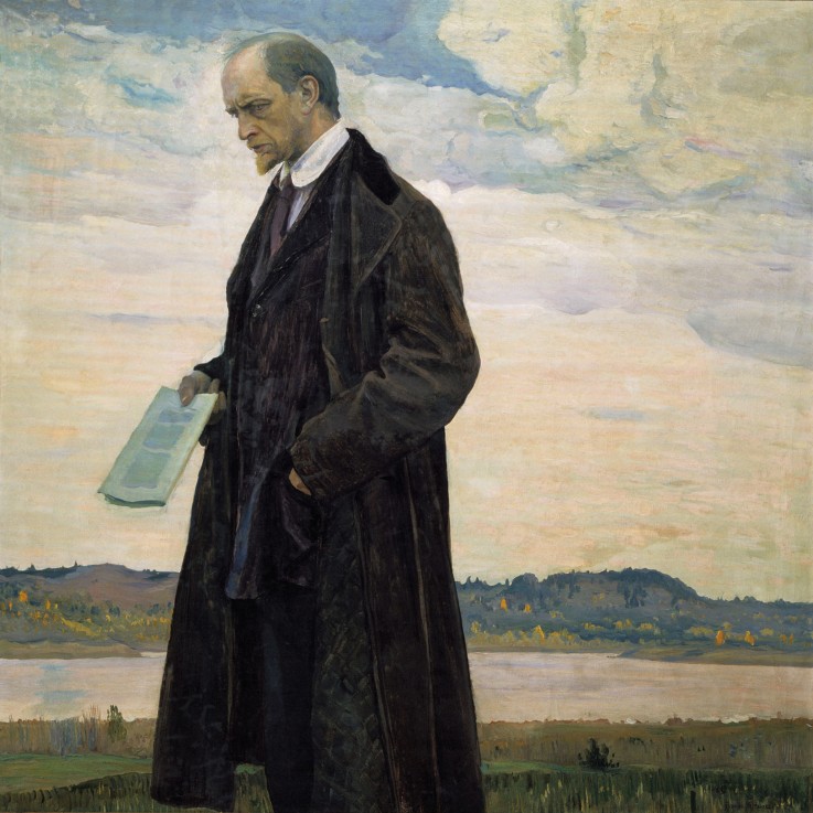 The Thinker. Portrait of the philosopher and publicist Ivan Alexandrovich Ilyin (1883-1954) from Michail Wassiljew. Nesterow