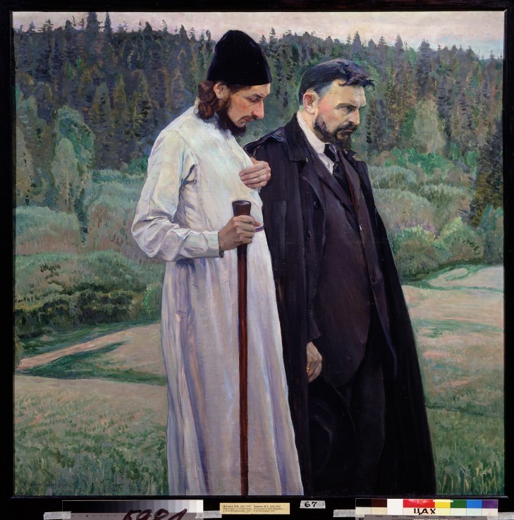 The Philosophers. Sergei Bulgakov (1871-1944) und Pavel Florensky (1882-1943) from Michail Wassiljew. Nesterow