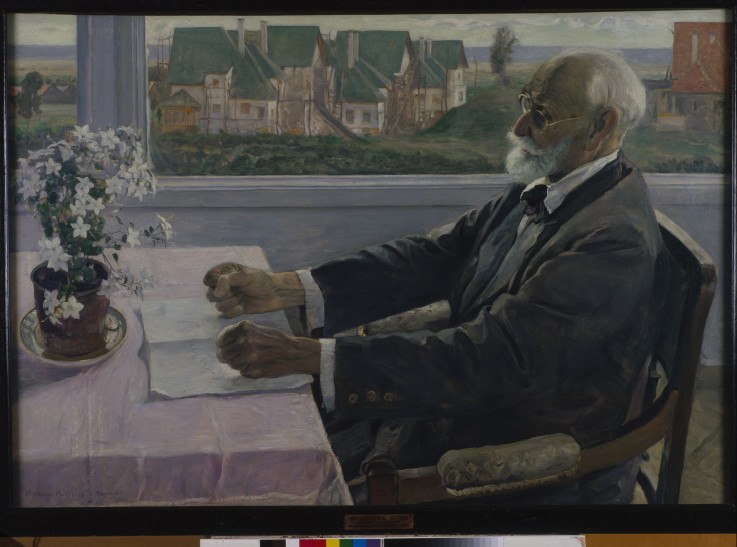 Portrait of the physiologist, psychologist, and physician Ivan P. Pavlov (1849-1936) from Michail Wassiljew. Nesterow