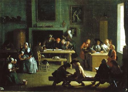Interior of a Schoolroom from Michel-Ange Houasse