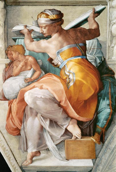 Libysche Sibylle (Ausschnitt Sixtinische Kapelle) from Michelangelo (Buonarroti)