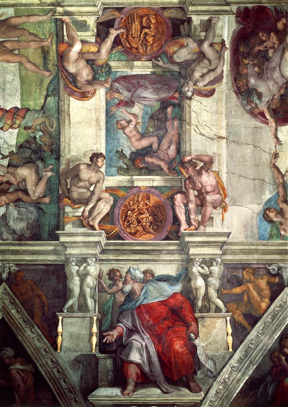 Deckengemälde der Sixtinischen Kapelle in Rom: Die Erschaffung der Eva from Michelangelo (Buonarroti)