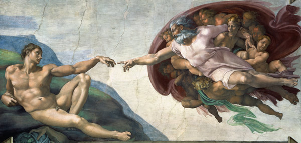 Die Erschaffung Adams from Michelangelo (Buonarroti)