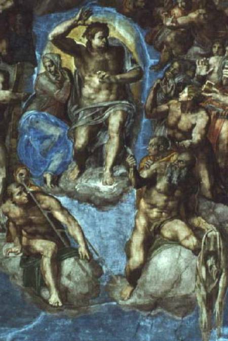 Christ, detail from 'The Last Judgement', in the Sistine Chapel from Michelangelo (Buonarroti)