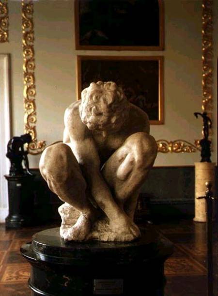 Crouching Boy, sculpture from Michelangelo (Buonarroti)