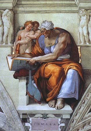 Cumaeische Sibylle (Ausschnitt Sixtinische Kapelle) from Michelangelo (Buonarroti)