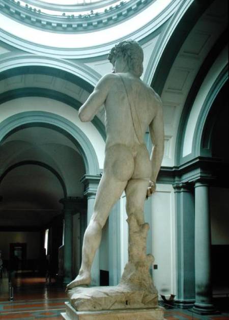 David, view from behind from Michelangelo (Buonarroti)