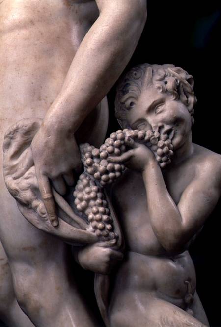 The Drunkenness of Bacchus, detail of the satyr from Michelangelo (Buonarroti)