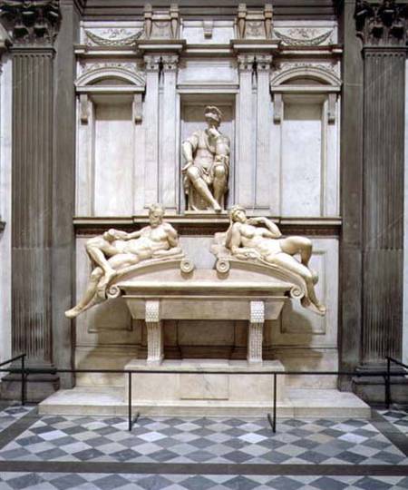 Dusk and Dawn from the Tomb of Lorenzo de Medici, designed 1521 designed 1521,carved 1524-34 from Michelangelo (Buonarroti)