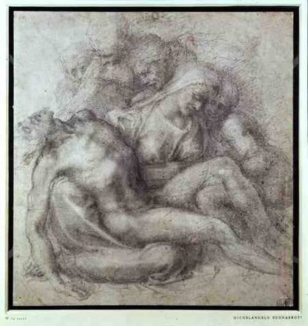 Figures Study for the Lamentation Over the Dead Christ from Michelangelo (Buonarroti)