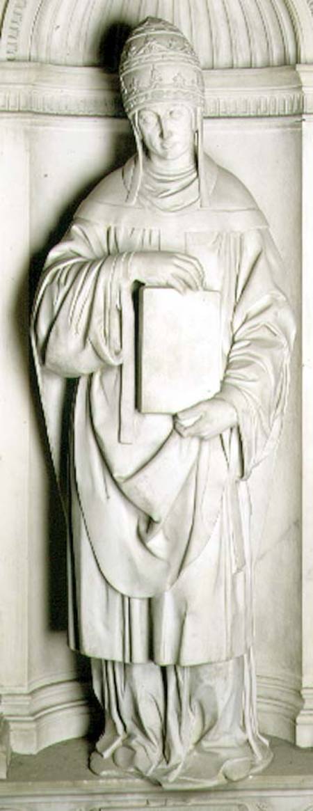 St. Gregory (c.540-604) from the Piccolomini altar from Michelangelo (Buonarroti)
