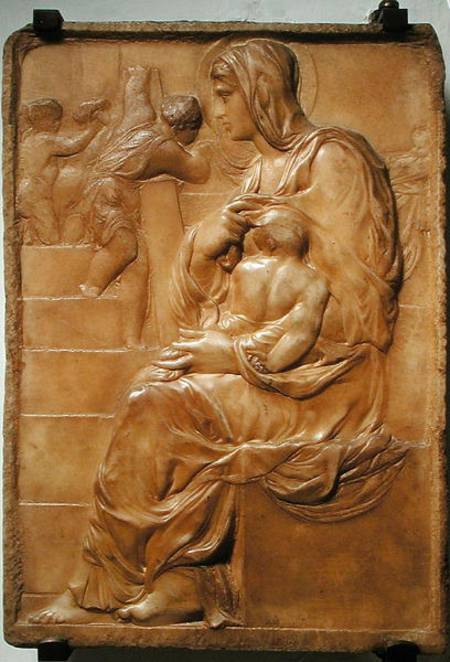 Madonna of the Stairs from Michelangelo (Buonarroti)