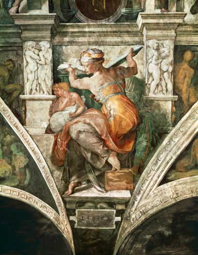 Sistine Chapel Ceiling: Libyan Sibyl from Michelangelo (Buonarroti)