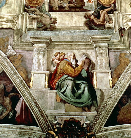 Sistine Chapel Ceiling, 1508-12 (detail of 177197) from Michelangelo (Buonarroti)