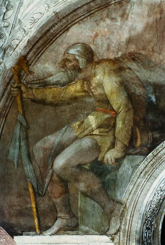 Sistine Chapel Ceiling: One of the Ancestors of God from Michelangelo (Buonarroti)