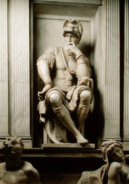 Statue of Lorenzo de' Medici (1449-92) from the Tomb of Lorenzo de' Medici from Michelangelo (Buonarroti)